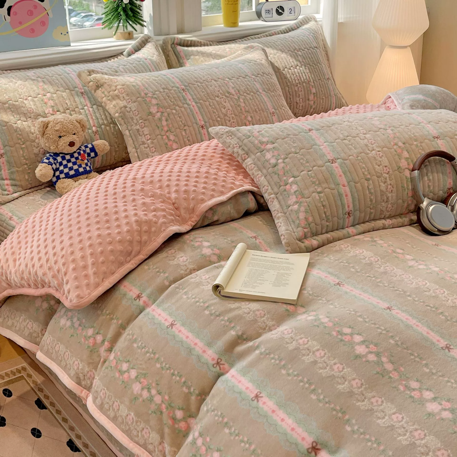 Warm set, sheet, duvet cover, bedspread, 4 piece set