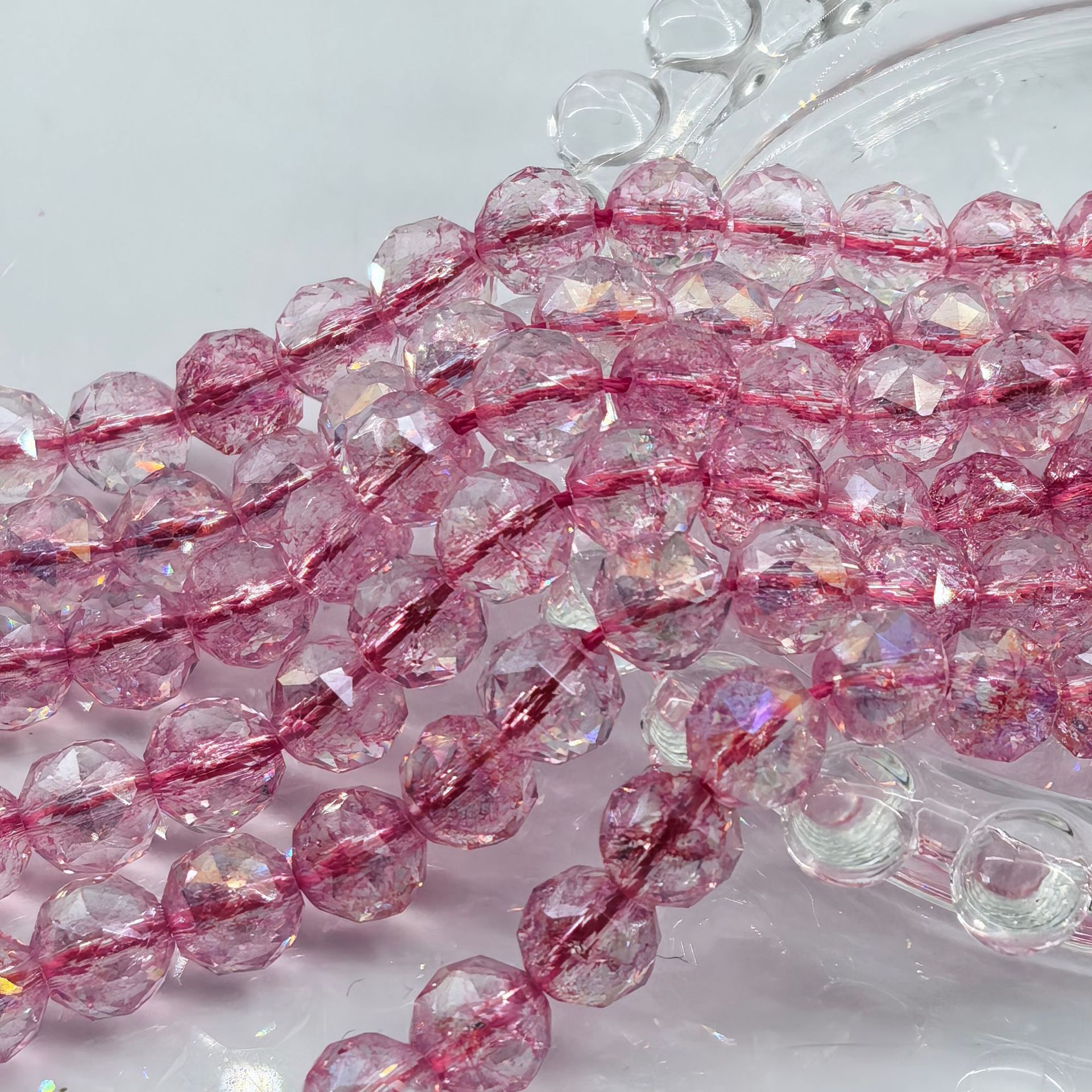 Bola de flores de 8mm Jingjing K9 cuentas sueltas de cristal 64 superficies cortadas con cuentas Accesorios de joyería hechos a mano de bricolaje Pulsera Collar lote suelto image 105
