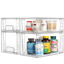 收纳箱抽屉式塑料透明多层组合收纳盒储物箱衣物玩具收纳收纳柜