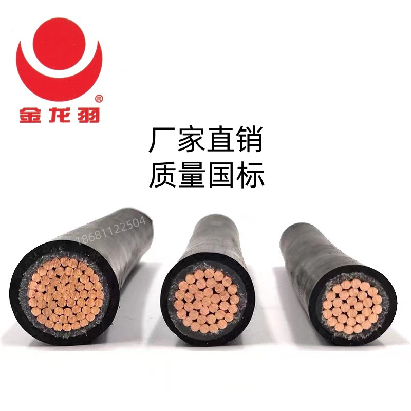 金龙羽电线电缆VV/BVV1*300平方阻燃双塑多股铜芯国标正品ZC-YJV