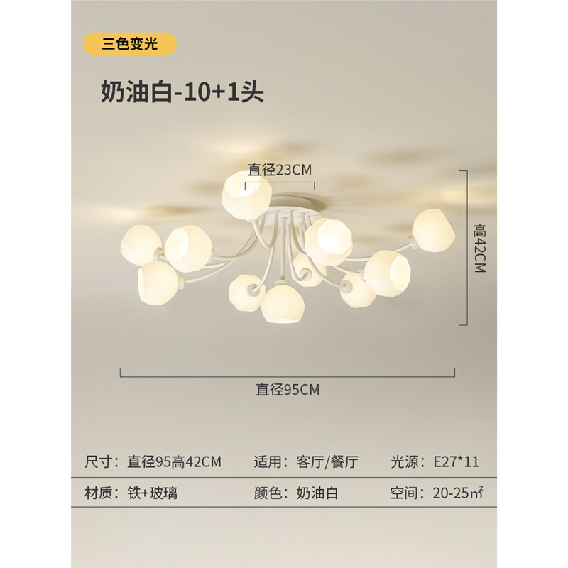 풀 스펙트럼·눈 보호-크림 화이트-11 헤드-3색 조광 12W/헤드