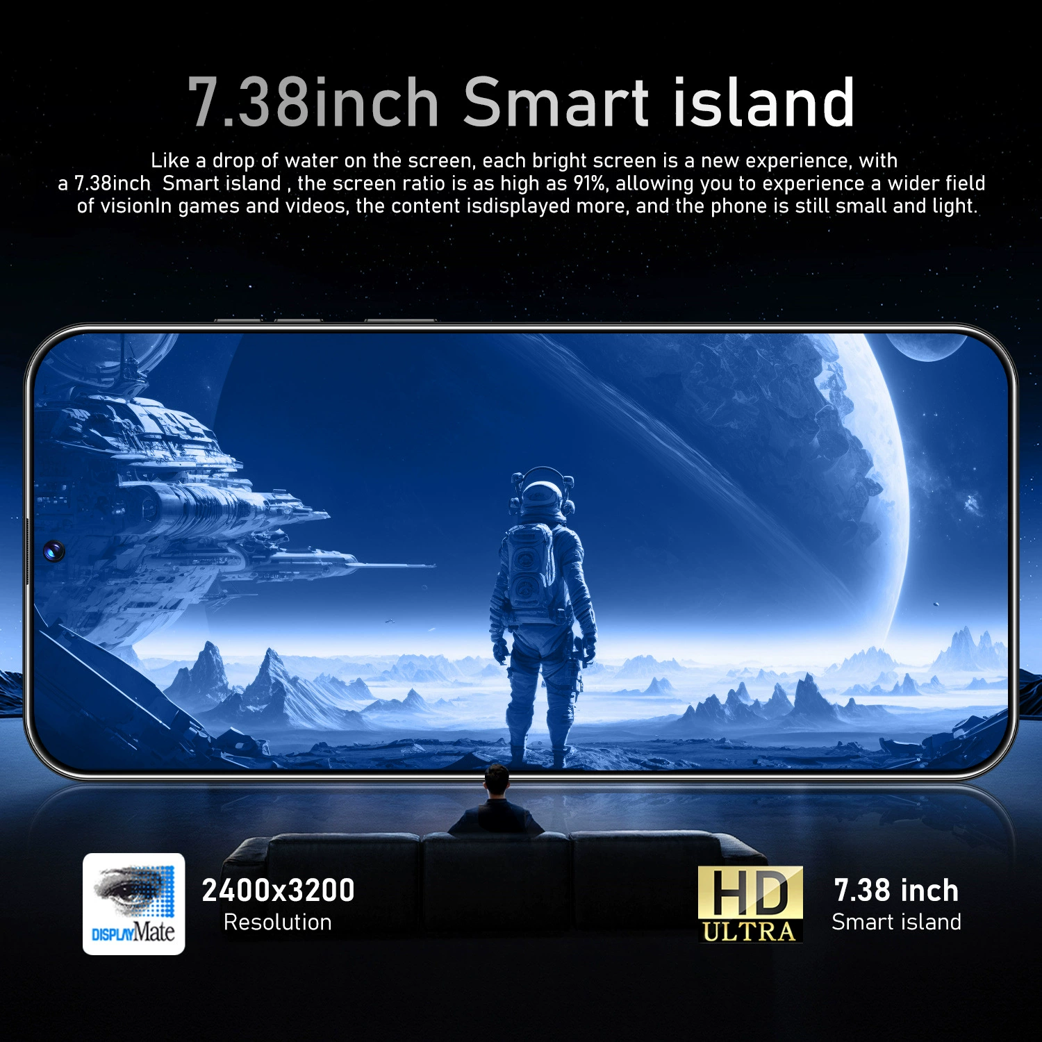 Smart watch pro, mobile phone, C30, Android, 38inch, wide screen