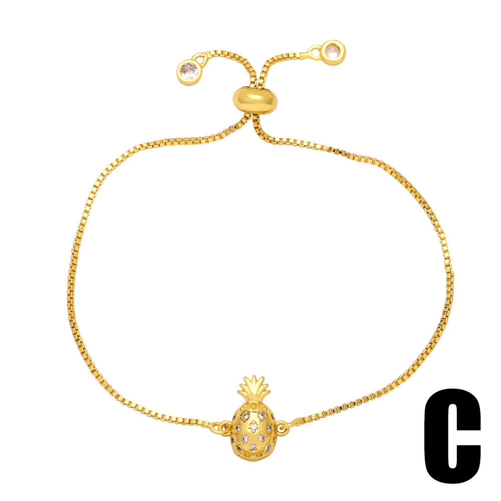 Fashion Cross Devilu0027S Eye Copper Plating Inlay Zircon Bracelets 1 Piece