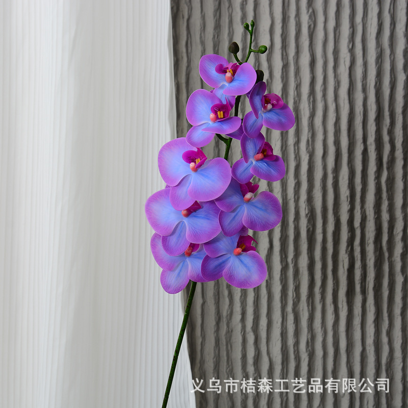 Flores de alta calidad 9 cabezas 7 cabezas 5 cabezas orquídeas mariposa sensación realista tela de seda de película flores falsas decoración de boda nórdica