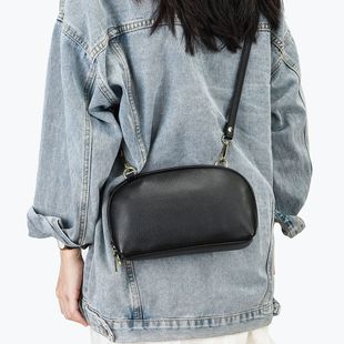 Westal Urban Casual Genuine Leather Small Square Bag Fashionable and Easiest for Match Shoulder Bag New First Layer Cowhide Crossbody Bag for Women