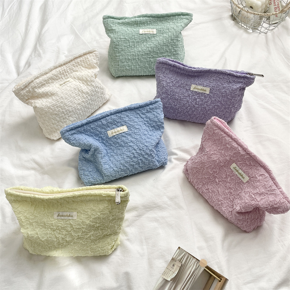 53231 ins bolsa de cosméticos para niñas, bolsa de almacenamiento, cojín de aire, bolsa de lápiz labial, bolsa con cremallera, bolsa de lavado portátil para cosméticos