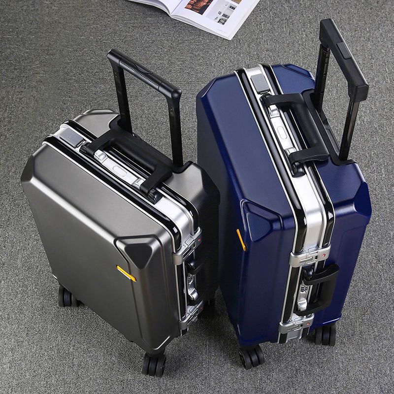 Luggage with universal wheels, large capacity, aluminum frame, trolley case, airline carry-on case, thickened leather case, travel case, password-protected case Luggage with universal wheels, large capacity, aluminum frame, trolley case, airline carry-on case, thickened leather case, travel case, password-protected case