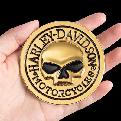 Car logo — skull motorcycle emblem Harley skull motorcycle