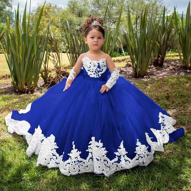 Princess Dress Retro Court Performance Costume For Kids Baby Girls' Evening Gown Catwalk Model Train Birthday Piano Performance_voghion.com