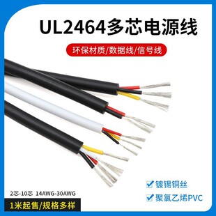 Fosword Cavo Elettrico UL2464 28AWG – 2/3/4/5/6/8/10 Conduttori, Rame Stagnato, Guaina Nera