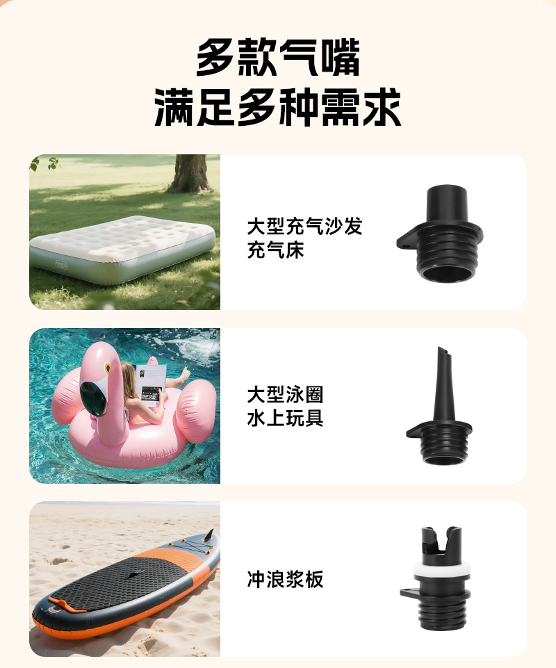 Kayak Car-Mounted Air Pump, Outdoor Portable Electric Pump for Paddle Boards, Inflatable Mattresses, Paddle Boards, Wireless Air Pump