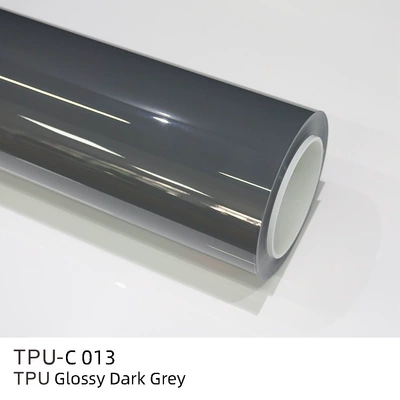 Auto Color Change Film | Silver Roman Red Car Color - tpu-high-gloss-dark-gray-152m15m