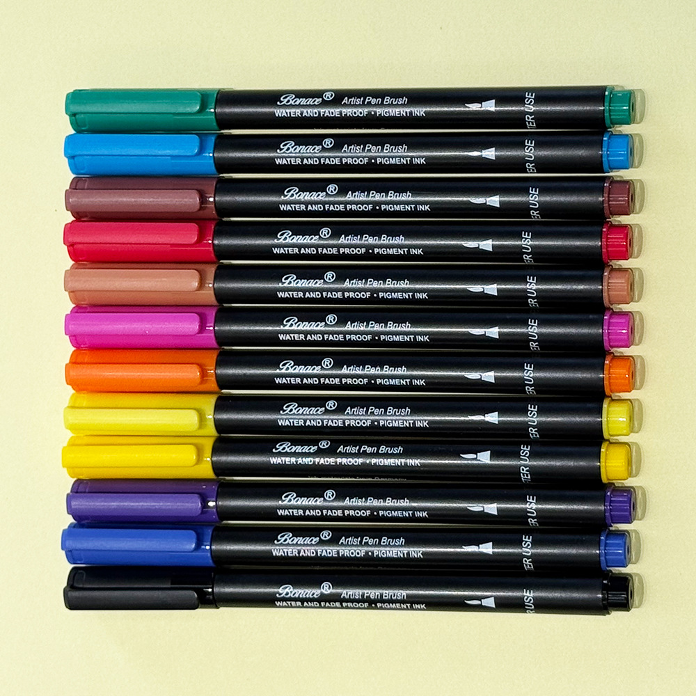 Student Calligraphy Practice Beauty Pen Soft-Head Ultra-Fine Signature Pen Kidsren's Hand-Painted Painting Graffiti Pen Practice Calligraphy Soft-Bristled Pen