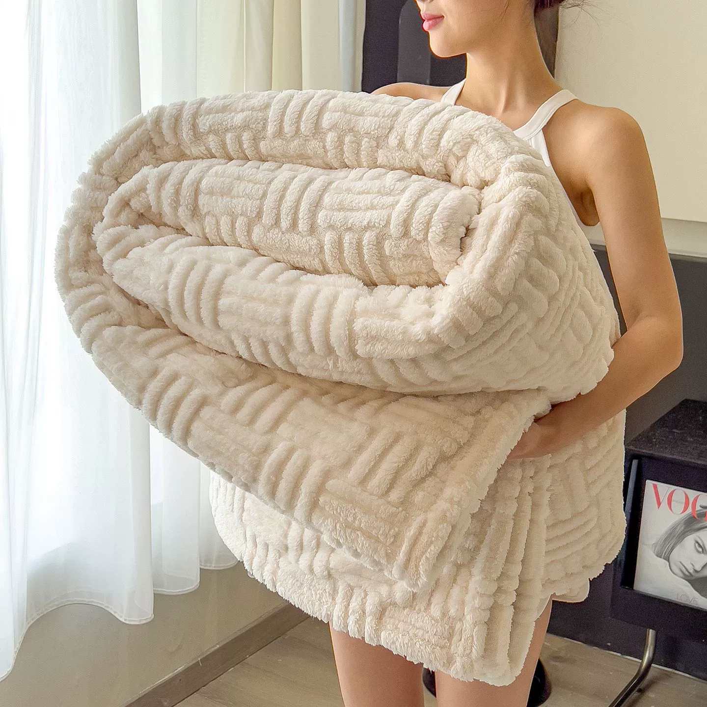 Одеяло-подушка Keep-Warm, утолщённая двухслойная флисовая ткань, различные размеры и цвета