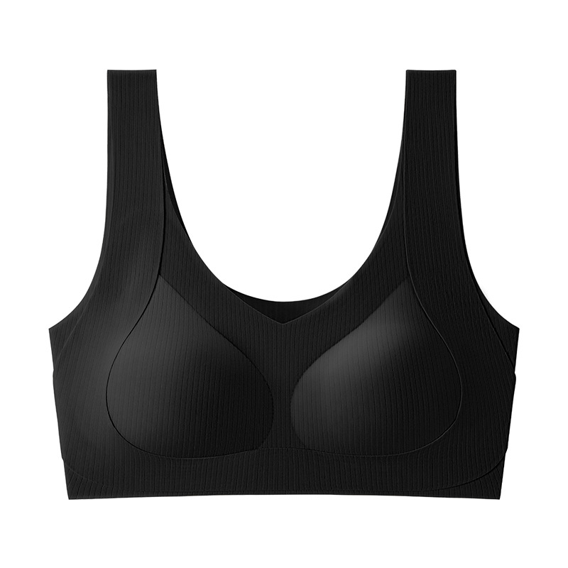 Ropa interior de copa fija integrada que no deja marcas sujetador estilo chaleco para mujer