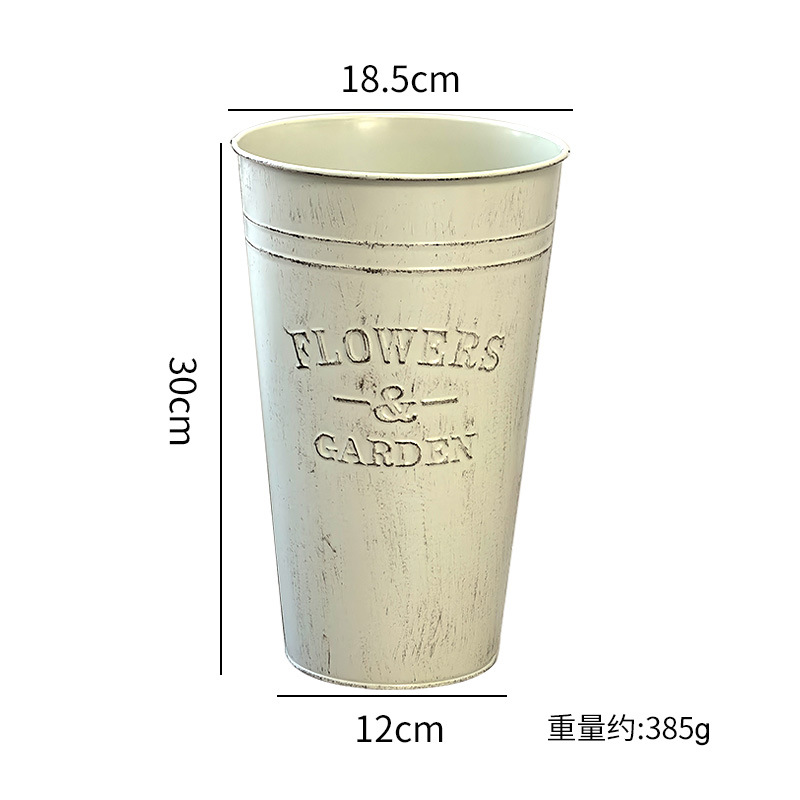 Nuevos productos de fábrica directa ventas retro de hierro despierta flor barril flor florista flor decoración casera barril abrazar barril