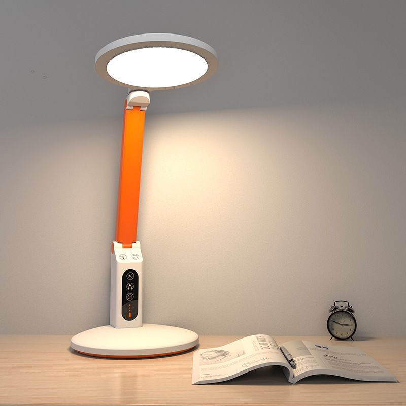 Lámpara de lectura brillante, recargable y enchufable, de espectro completo, específica para estudiantes, lámpara de dormitorio, lámpara de escritorio para estudio con protección ocular de grado nacional AA.