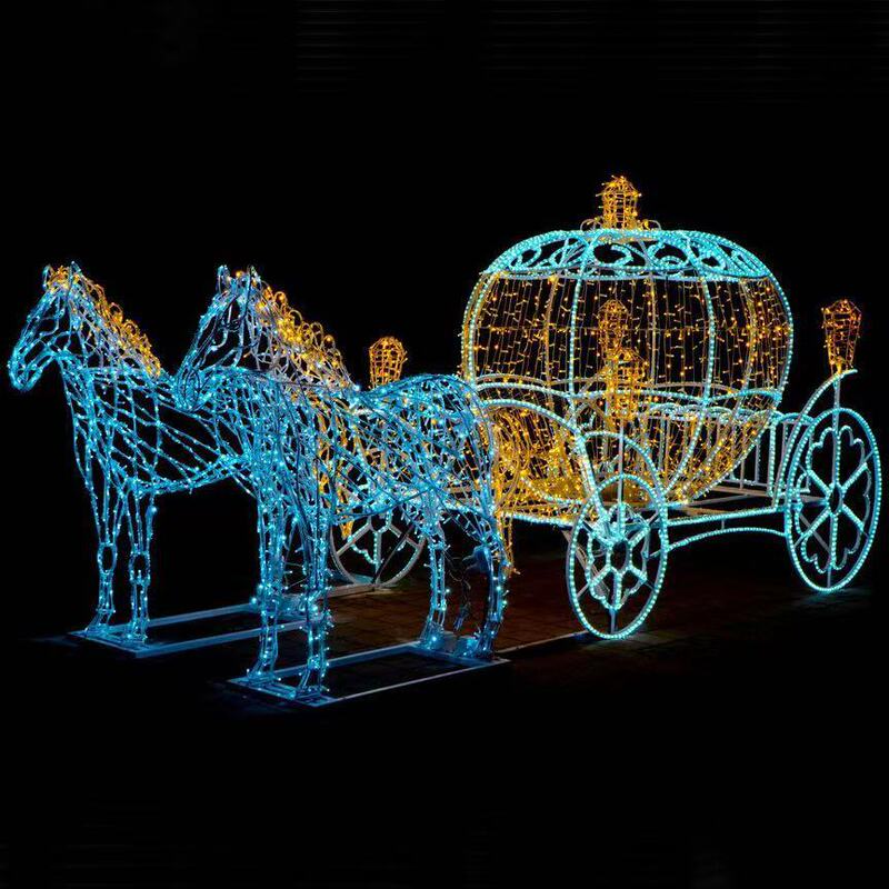 Christmas Wrought Iron Deer Cart Luminous Shape Lighting Door Shopping Mall Square Layout Christmas Atmosphere Decoration Christmas Wrought Iron Deer Cart Luminous Shape Lighting Door Shopping Mall Square Layout Christmas Atmosphere Decoration