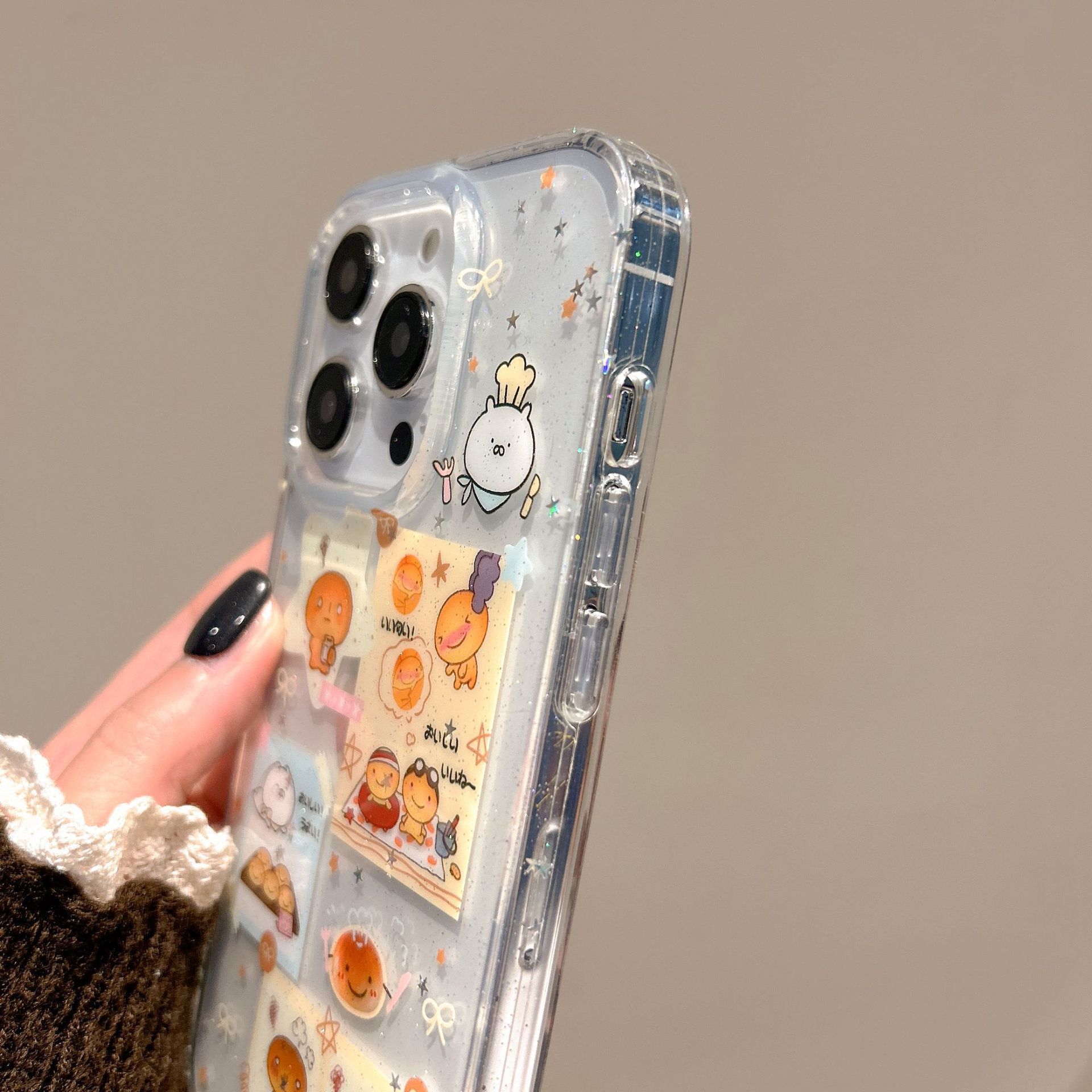 Girl ins semi-transparente kt oso para iPhone16ProMax nuevo 15 funda para teléfono móvil Apple 14/15 dibujos animados