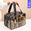 double-deck thickening transparent waterproof puvc Cosmetic Bag Swimming Portable capacity Wash and rinse Arrangement Storage bag wholesale