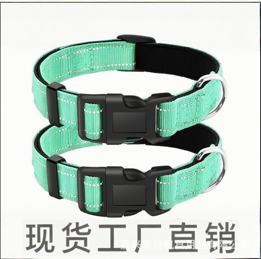 Fabricante collar para mascotas collar para perros juego de correa de nailon reflectante ajustable juego de collar para perros
