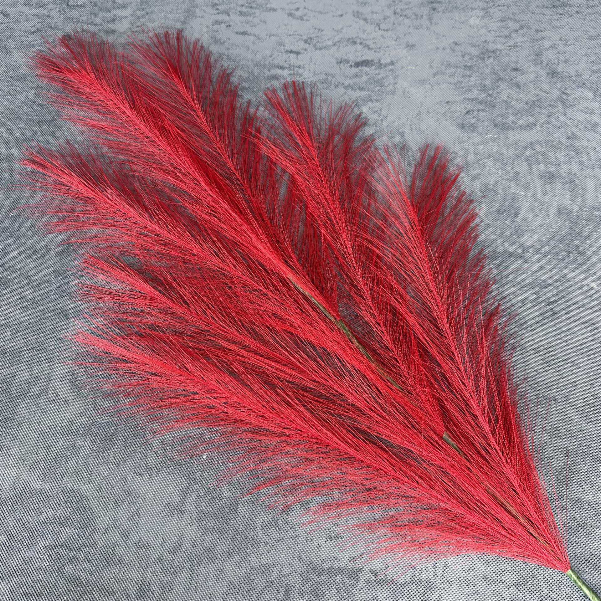 Simulación de 7 horquillas Pluma Flor eterna Decoración de la escena de la boda Decoración del hogar Hierba de junco de colores Decoración de flores falsas al por mayor