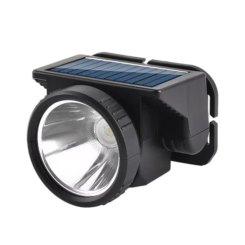 Luz solar al aire libre linterna montada en la cabeza búsqueda luz de emergencia luz de pesca LED luz de cabeza impermeable image 9