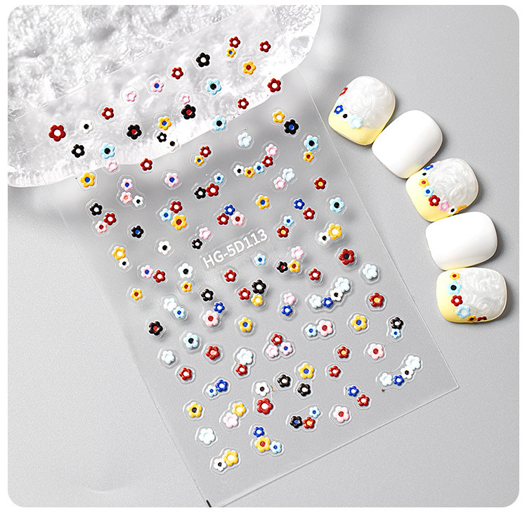 Nail Patches Nail Supplies Sweet Ditsy Floral Flower PET Tpu Nail Patches