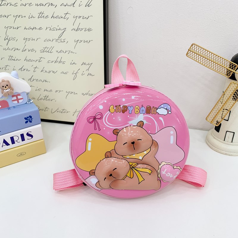 Kindergarten bebé bolsa pequeña de caparazón duro Kapibala mochila para niños y niñas snacks de viaje al aire libre mochila pequeña marea