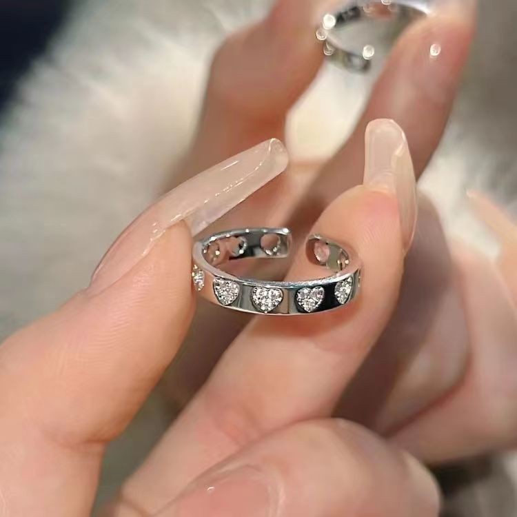 Accessory, small design ring, flowered, high-quality style, simple and elegant design