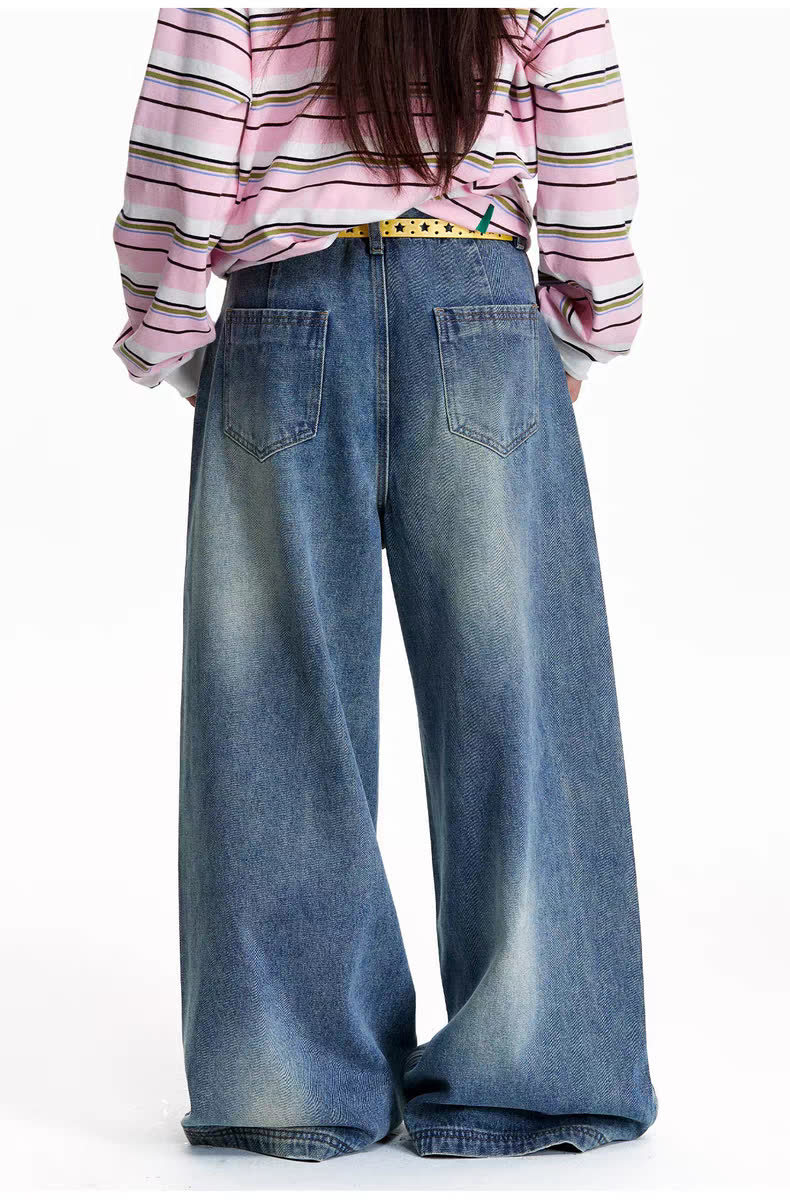 Men's Stylish Simple Harajuku Style Trendy Fashionable Versatile Jeans Denim Clothing_viptrois.com