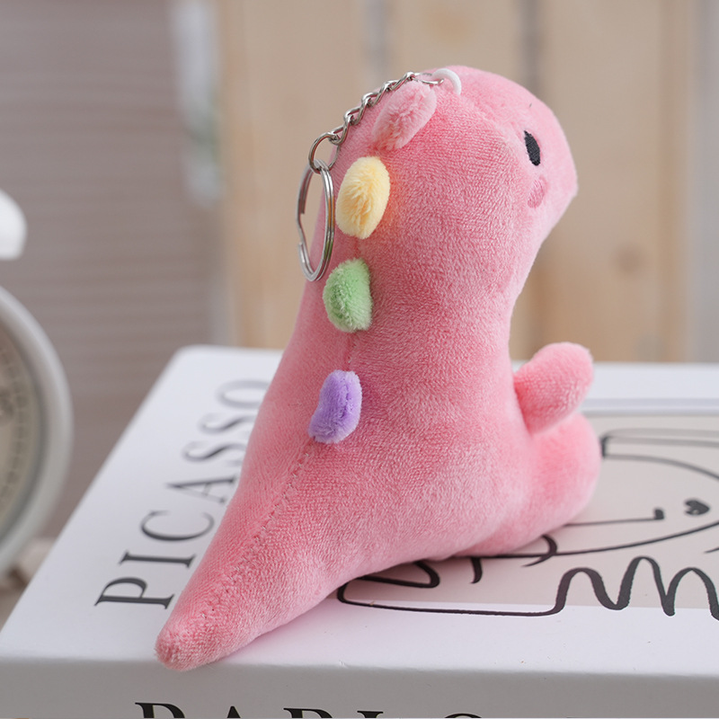 Cartoon Colorful Little Dinosaur Doll Cute Doll Children's Gift School Bag Small Pendant Keychain Doll Wholesale