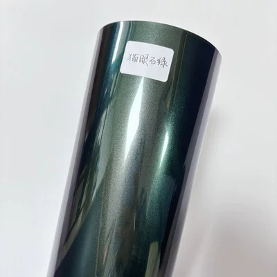 Car color change film sticker chameleon Automotive Film - 15217m-pet-cats-eye-green