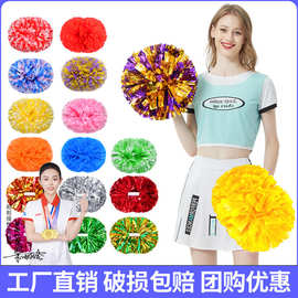 啦啦操花球啦啦队手花手摇花舞蹈演出手拿花拉拉队花球表演彩球