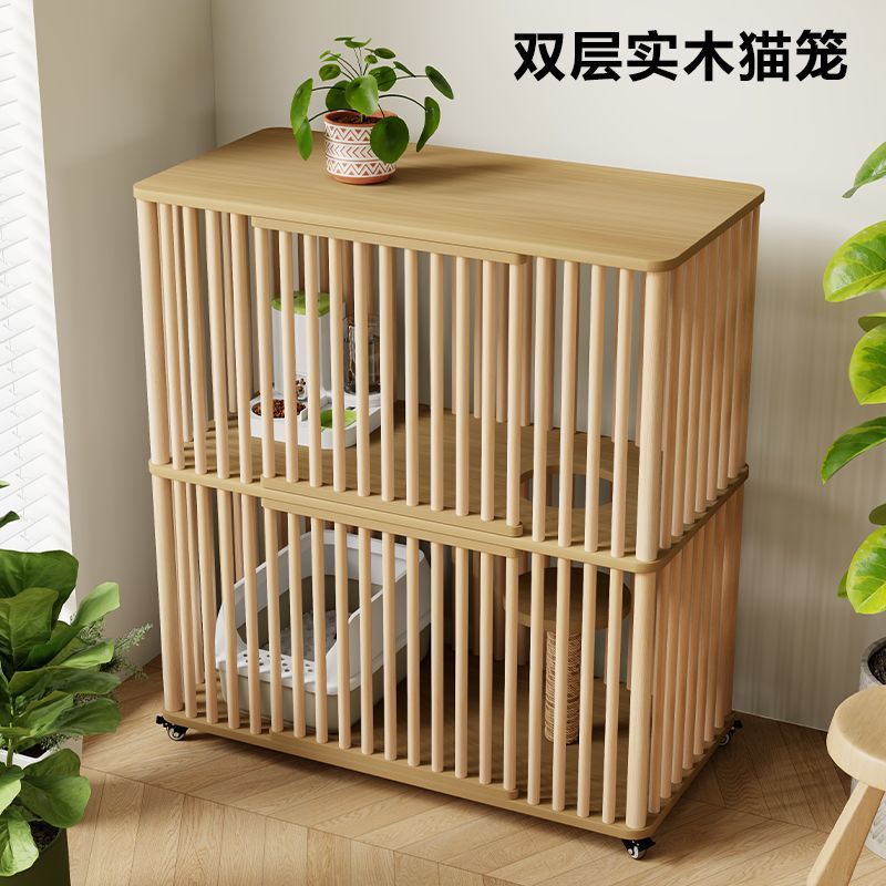 단단한 나무 고급 실내 고양이 케이지, 고양이 빌라, 고양이 집, 고양이 둥지, 고양이 집, 가정용 대형 고양이 클라이밍 프레임, 무취 공장