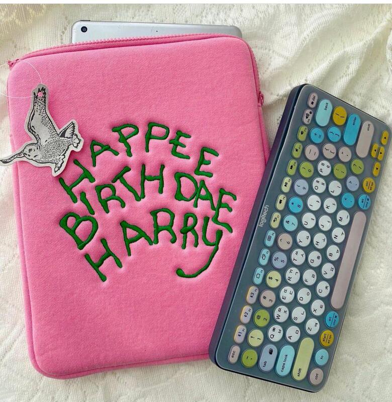 Korean Harry Potter Hagrid Cake Pink Tablet ipa Protective Case Inner Bag Notebook Storage Bag