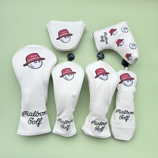 ✅ Korean Version m Fisherman Hat Golf Club Cover No. 1 Wood Club Cover Putter Cover Golf Club Protection Club Head