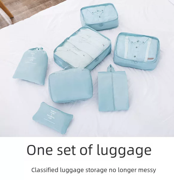Travel Seven-piece Storage Bag Cationic Set Duffel Bag Finishing Bag Portable Finishing Bag Split Bag Travel