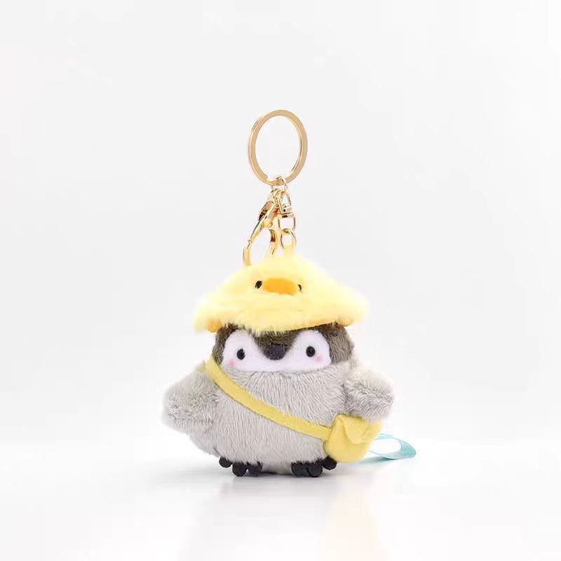 Viaje pingüino colgante japonés lindo muñeca mochila llaveros energía bolsas pareja muñeca de peluche colgante
