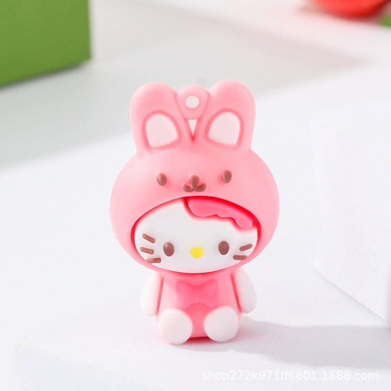 Ключница (Sanrio) кулон из силикона Kuromi, милый рождественский талисман, 3 × 1 × 4 см, assorted