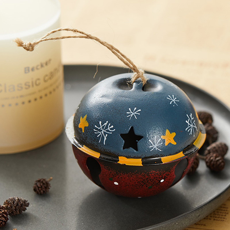 Buscando madera 6cm8cm de Navidad colgante de campana de hierro forjado decoración de Navidad decoración de árbol de Navidad campana sonará