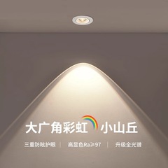 レインボーヒルスポットライト埋め込みダウンライト LED 二重まぶたシーリングライトリビングルームメインライトフルスペクトルランプなし