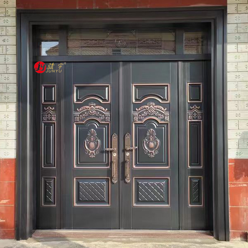 Zinc alloy anti-theft door villa door entrance door living room villa door imitation copper door outdoor non-standard door factory direct supply