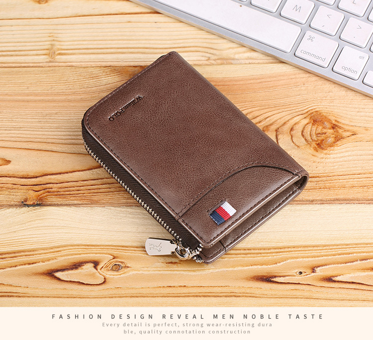Ví card holder da bò nam nhiều ngăn thẻ đựng bằng lái xe và tiền lẻ chi tiết 15