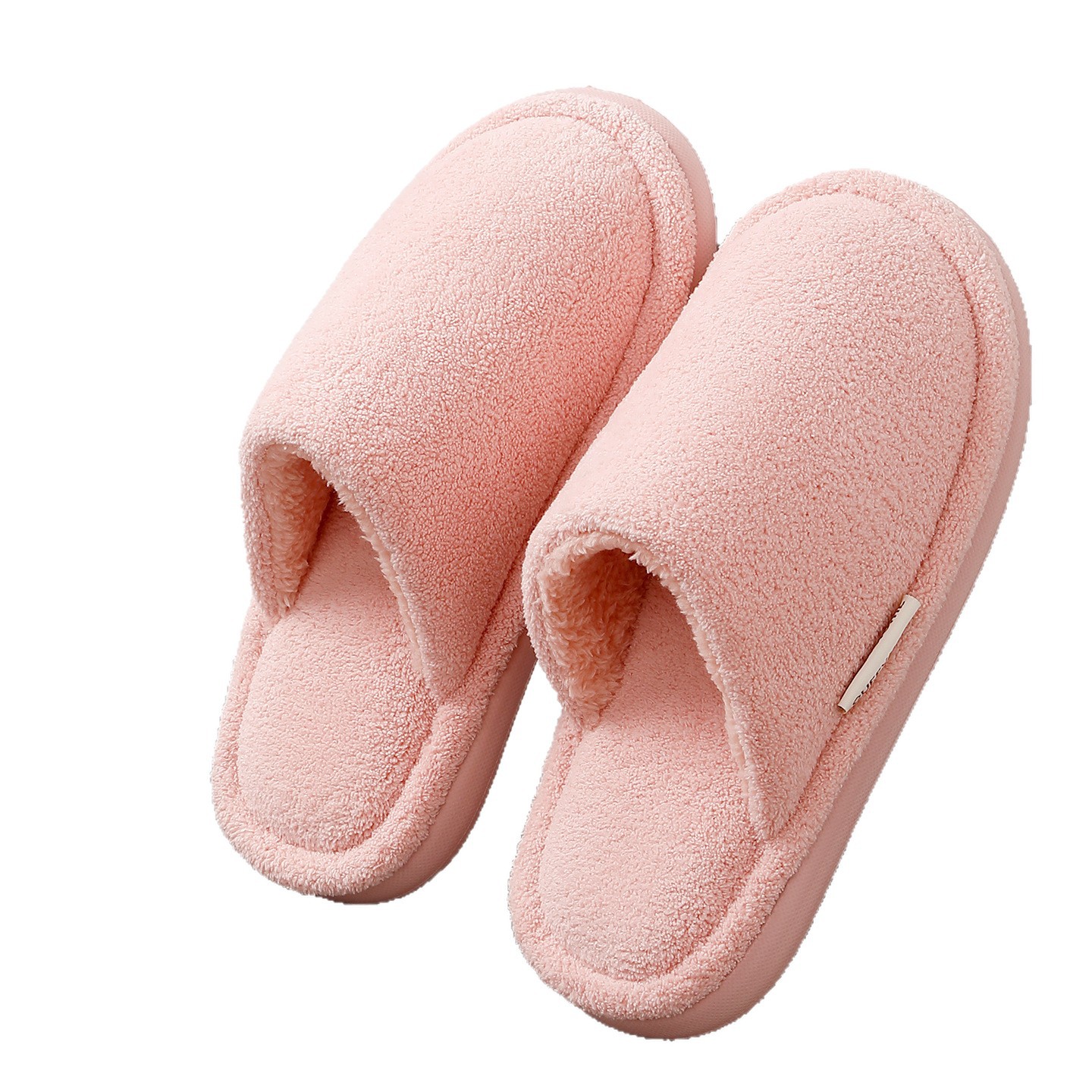 Chinelos de algodão silenciosos para mulheres inverno 2026 nova casa interior antibacteriano e desodorante chão pelúcia quente casal chinelos de algodão