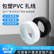 捆扎带束线带固定束线带 包胶扎丝扎线 PVC包塑电镀锌铁丝扎线