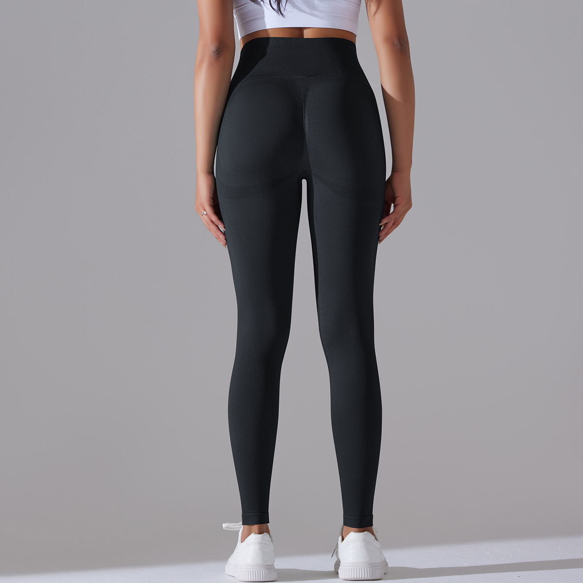 Modern Style Simple Style Solid Color Nylon Cotton Blend Active Bottoms Leggings display picture 4