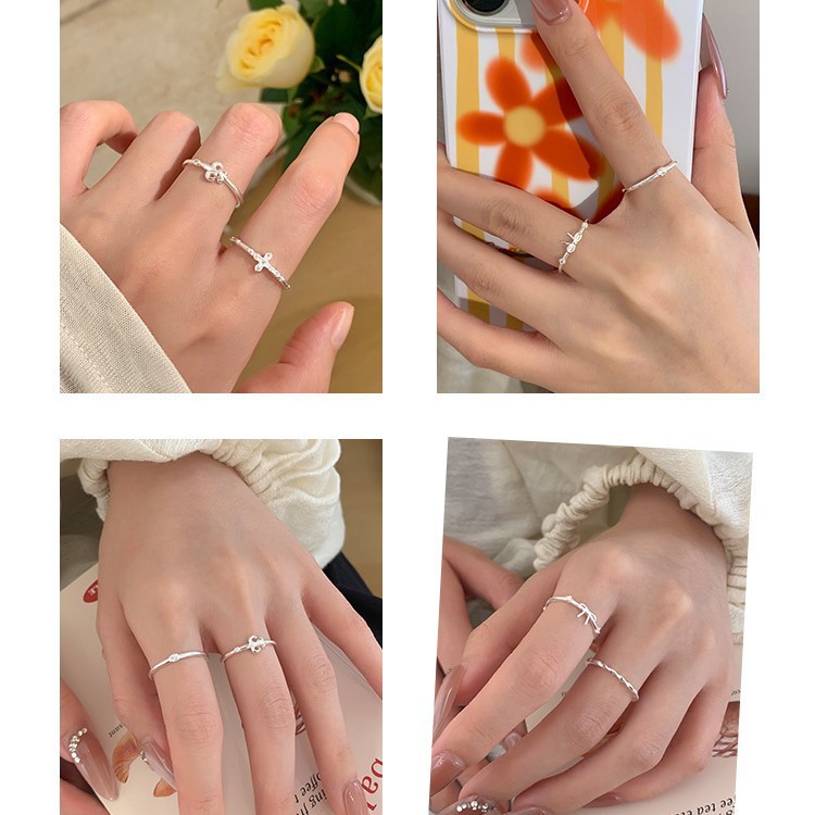 Minimalist Iris Flower Ring In 925 Sterling Silver For Women_voghion.com