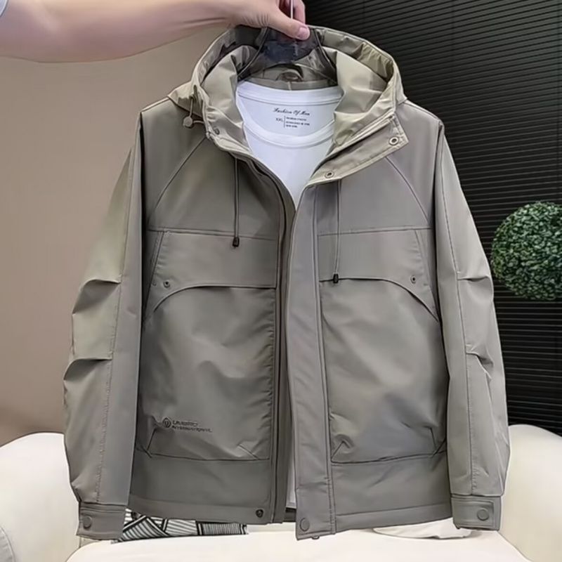 가을과 겨울 새로운 트렌디 브랜드 크록 후드 자켓 남성 느슨한 따뜻한 캐주얼 패션 방풍 재킷