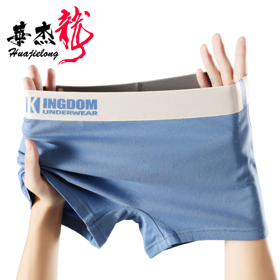 Huajielong's New Women's Underwear Printed Cotton Mid-Waist Women's Large Size Breathable Women's Boxer Briefs Can Be Shipped in One Piece